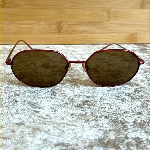 Fendi Retro Pink Metal Wire Frame Sunglasses Round Geometric Lightweight Shades main image 13